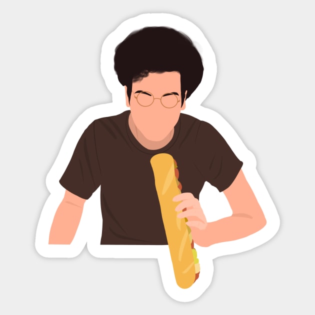 How I Met Your Mother College Ted and his Sandwich Sticker by senaeksi